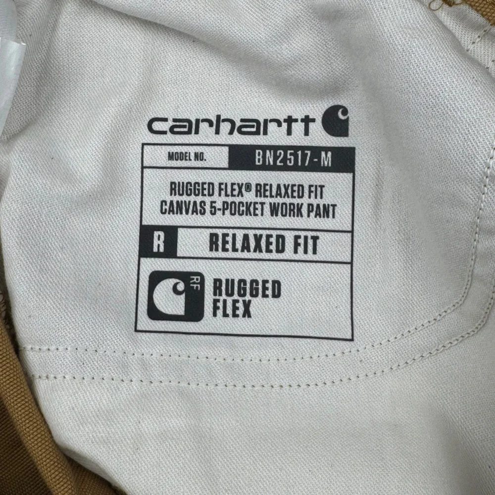 Carhartt Rugged Flex Pants 46x30 Canvas Workwear Relaxed Fit BN2517-M Brown Tan